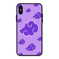 Purple Cloud Mobile Glass Phone Case For iPhone XS
