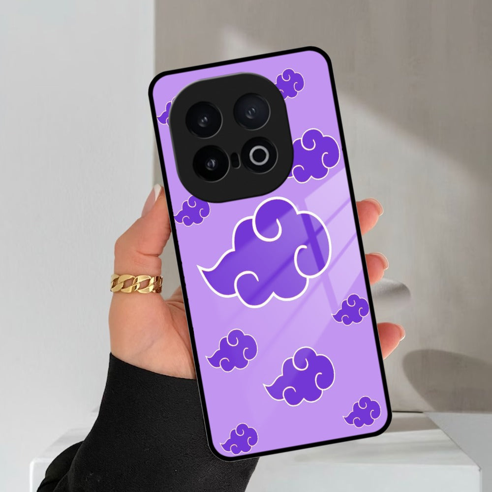 Purple Cloud Mobile Glass Phone Case For iQOO