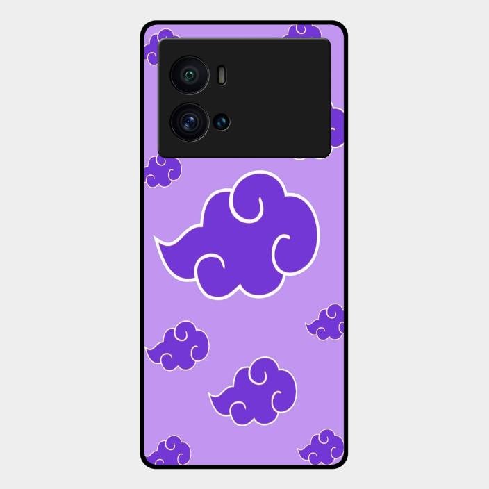 Purple Cloud Mobile Glass Phone Case For Iqoo 9 Pro 5G