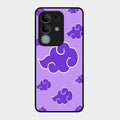 Purple Cloud Mobile Glass Phone Case For iQOO Z10x 5G