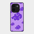 Purple Cloud Mobile Glass Phone Case For Iqoo Z9S Pro 5G