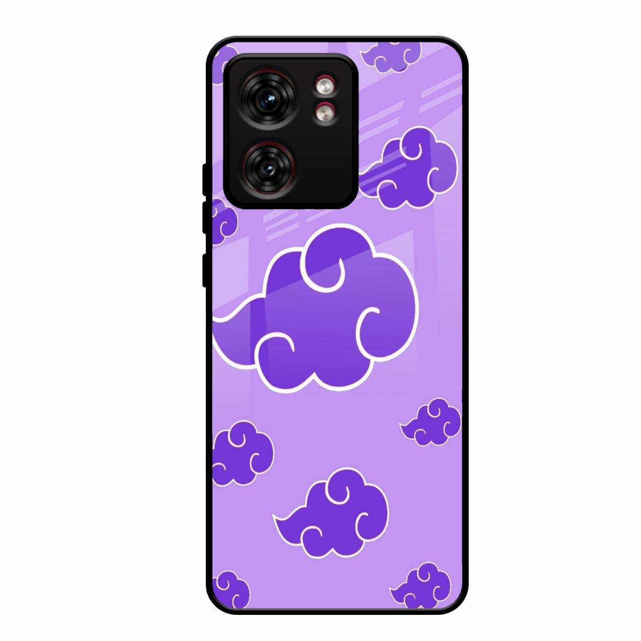 Purple Cloud Mobile Glass Phone Case For Motorola Edge 40