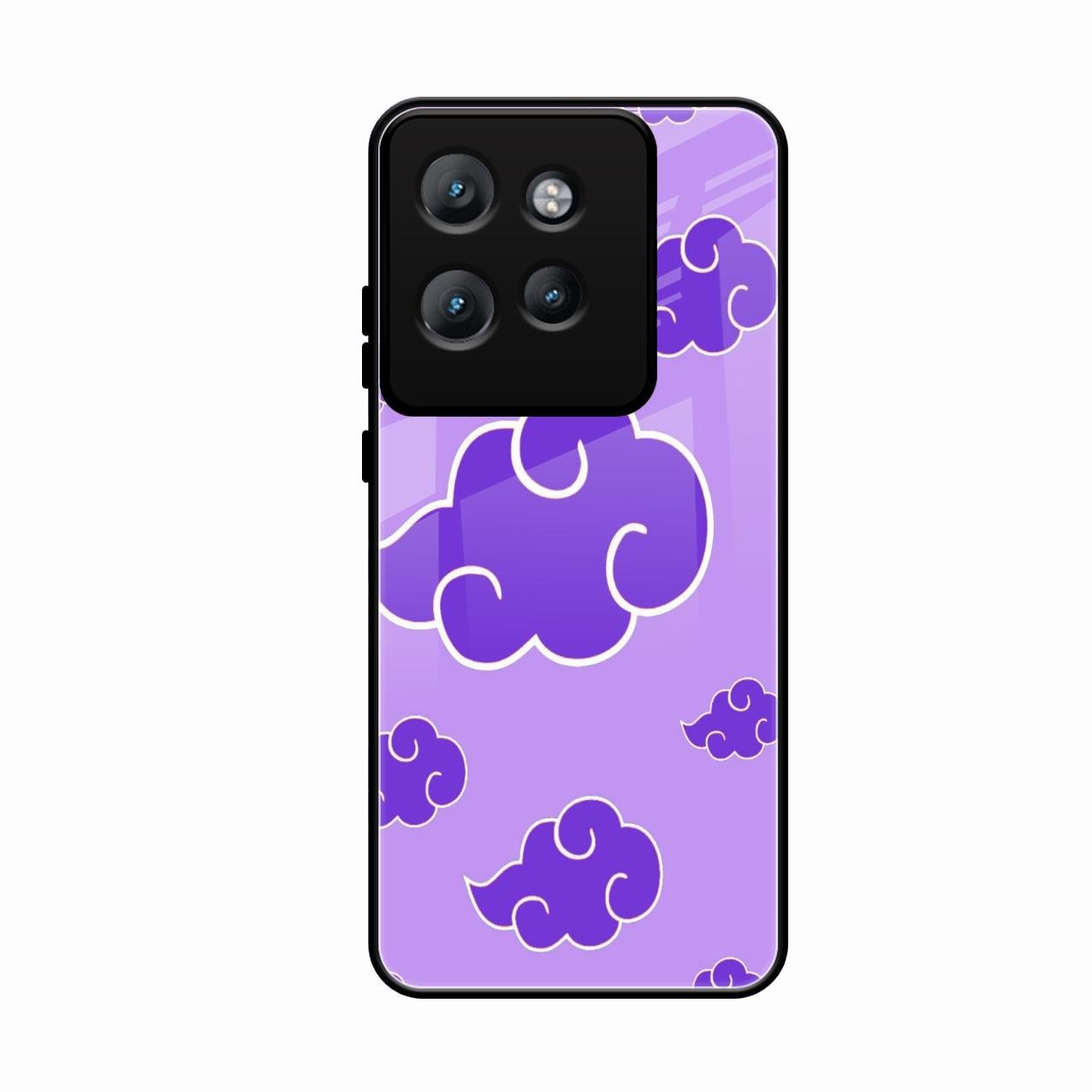 Purple Cloud Mobile Glass Phone Case For Motorola Edge 50