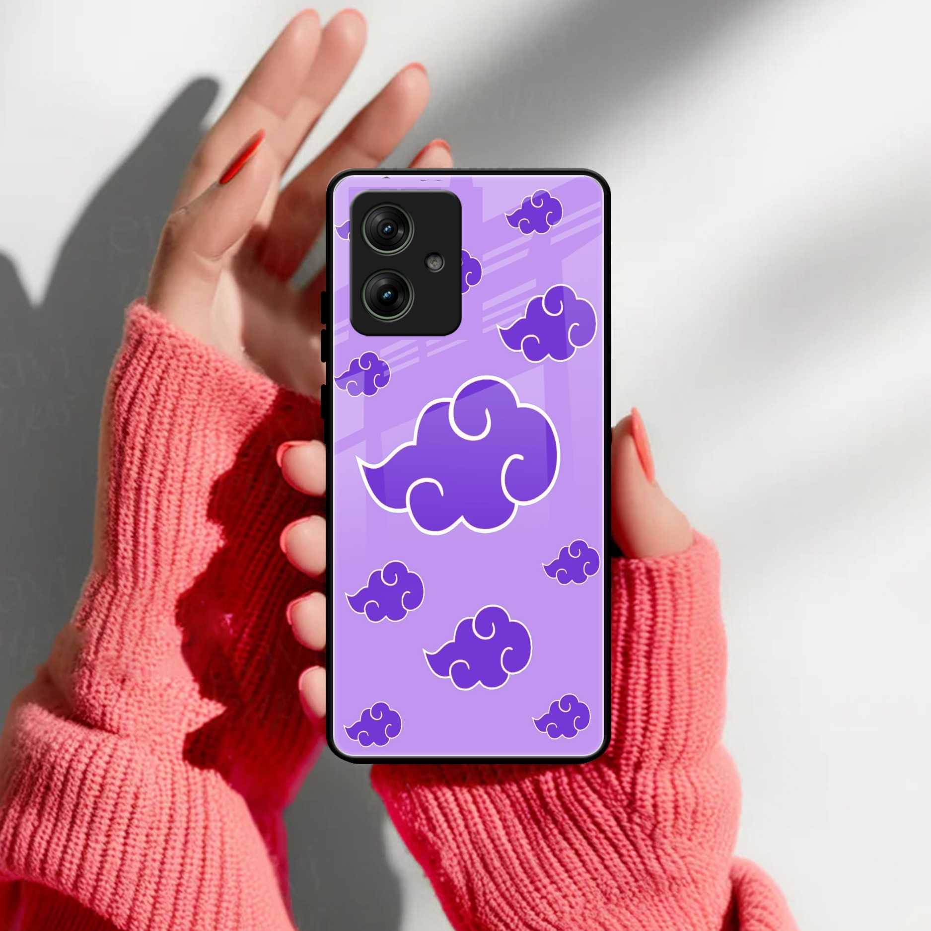 Purple Cloud Mobile Glass Phone Case For Motorola