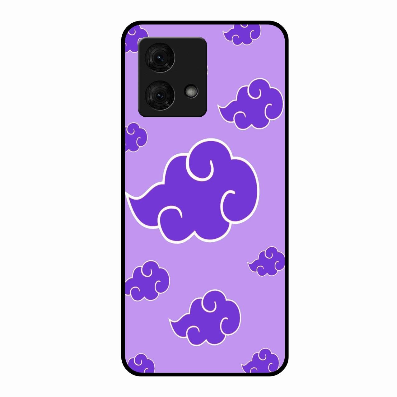 Purple Cloud Mobile Glass Phone Case For Motorola g84 5G