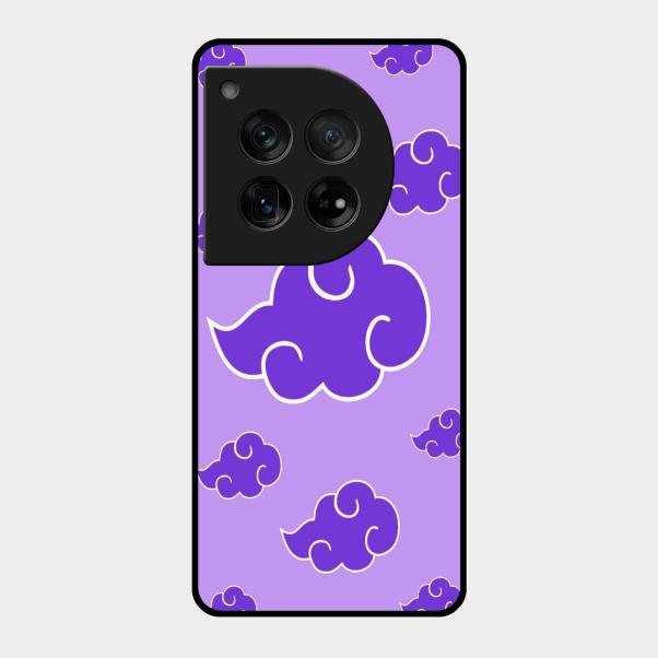Purple Cloud Mobile Glass Phone Case For Oneplus 12 5G