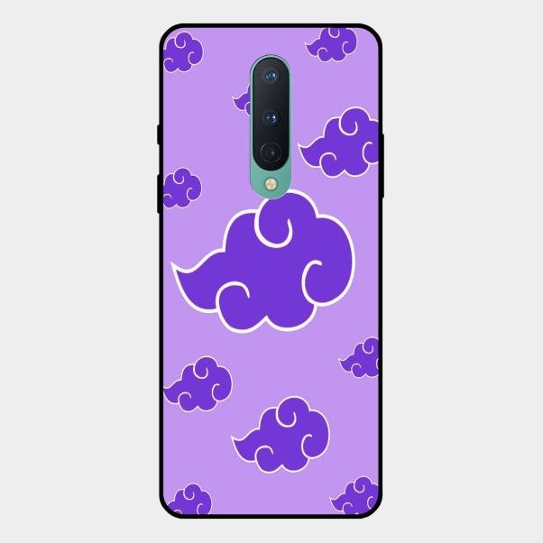 Purple Cloud Mobile Glass Phone Case For Oneplus 8