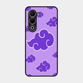 Purple Cloud Mobile Glass Phone Case For Oppo A5 5G