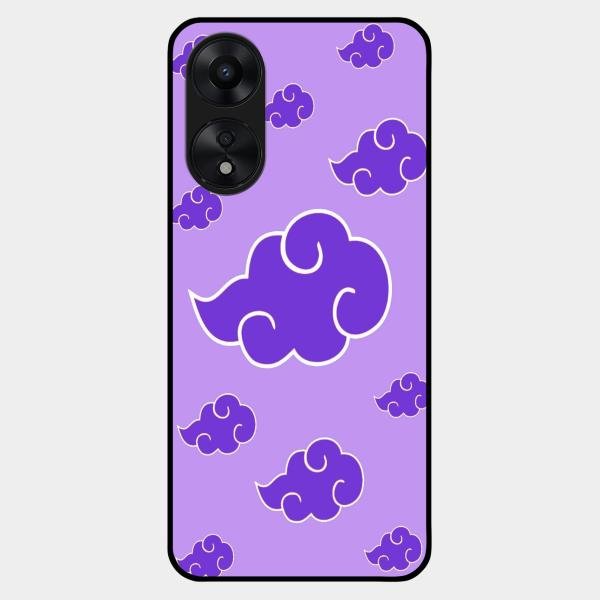 Purple Cloud Mobile Glass Phone Case For Oppo A78 5G