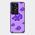 Purple Cloud Mobile Glass Phone Case For Oppo F25 Pro 5G