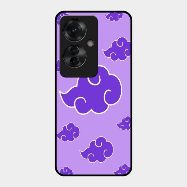 Purple Cloud Mobile Glass Phone Case For Oppo F25 Pro 5G