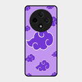 Purple Cloud Mobile Glass Phone Case For Oppo F27 Pro Plus 5G