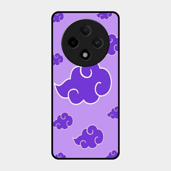 Purple Cloud Mobile Glass Phone Case For Oppo F27 Pro Plus 5G