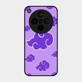 Purple Cloud Mobile Glass Phone Case For Oppo Find X8 5G