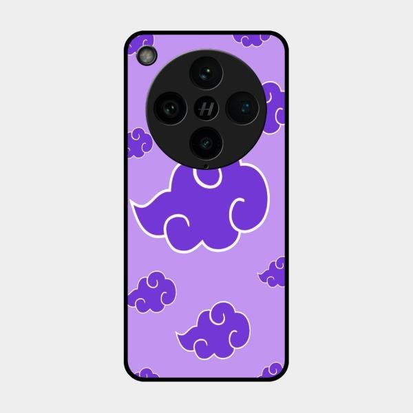 Purple Cloud Mobile Glass Phone Case For Oppo Find X8 Pro 5G