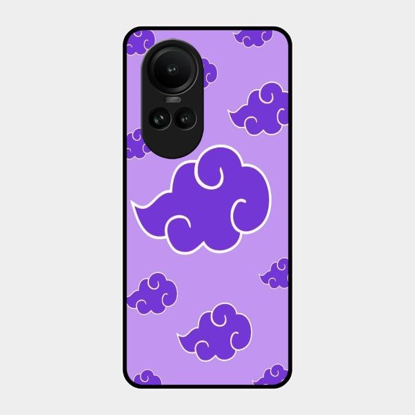 Purple Cloud Mobile Glass Phone Case For Oppo Reno 10 5G