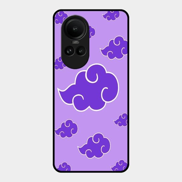 Purple Cloud Mobile Glass Phone Case For Oppo Reno 10 Pro 5G