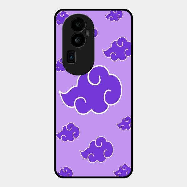 Purple Cloud Mobile Glass Phone Case For Oppo Reno 10 Pro Plus 5G