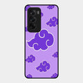 Purple Cloud Mobile Glass Phone Case For Oppo Reno 12 5G