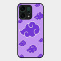 Purple Cloud Mobile Glass Phone Case For Oppo Reno 14 5G