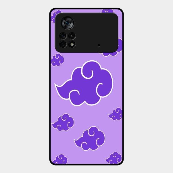 Purple Cloud Mobile Glass Phone Case For Poco X4 Pro 5G