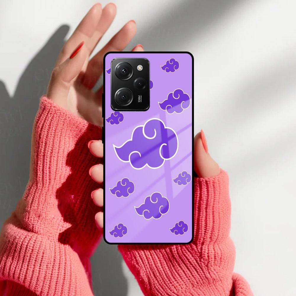 Purple Cloud Mobile Glass Phone Case Cover For Poco