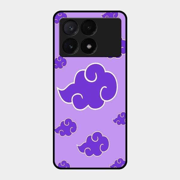 Purple Cloud Mobile Glass Phone Case For Poco X6 Pro 5G