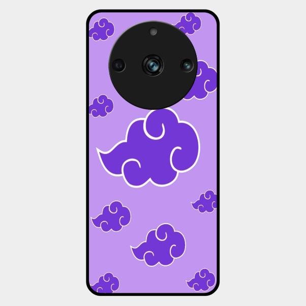Purple Cloud Mobile Glass Phone Case For Realme 11 Pro Plus 5G
