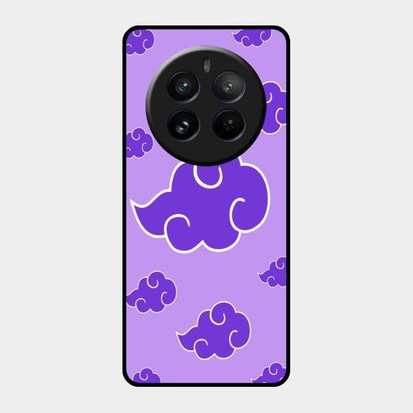 Purple Cloud Mobile Glass Phone Case For Realme 12 Pro 5G