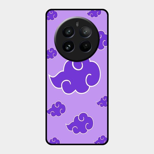 Purple Cloud Mobile Glass Phone Case For Realme 12 Pro Plus 5G