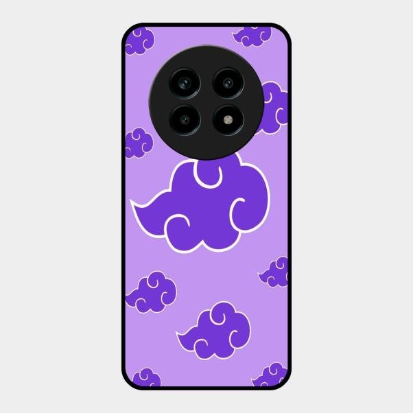 Purple Cloud Mobile Glass Phone Case For Realme 13 Pro Plus 5G