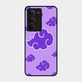 Purple Cloud Mobile Glass Phone Case For Realme 14X 5G