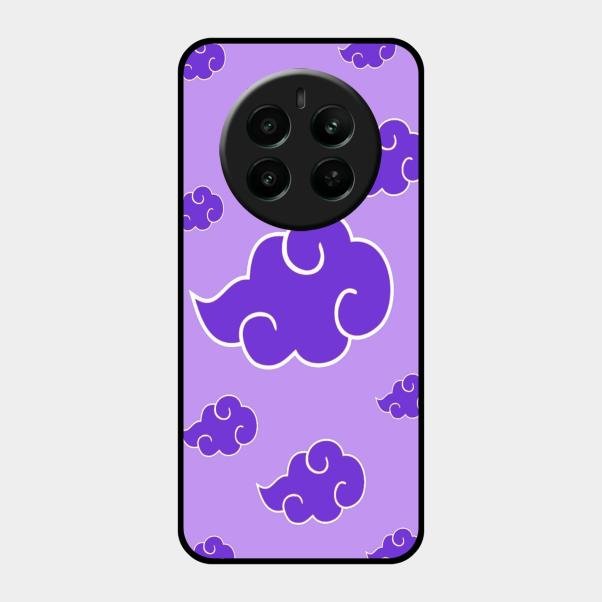 Purple Cloud Mobile Glass Phone Case For Realme Narzo 70 5G
