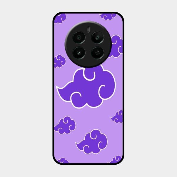 Purple Cloud Mobile Glass Phone Case For Realme Narzo 70 Pro 5G