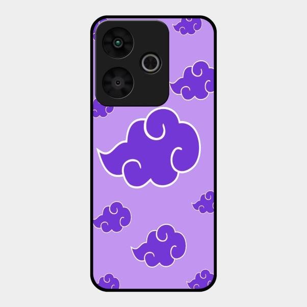 Purple Cloud Mobile Glass Phone Case For Redmi 13 5G
