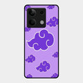 Purple Cloud Mobile Glass Phone Case For Redmi Note 13 5G