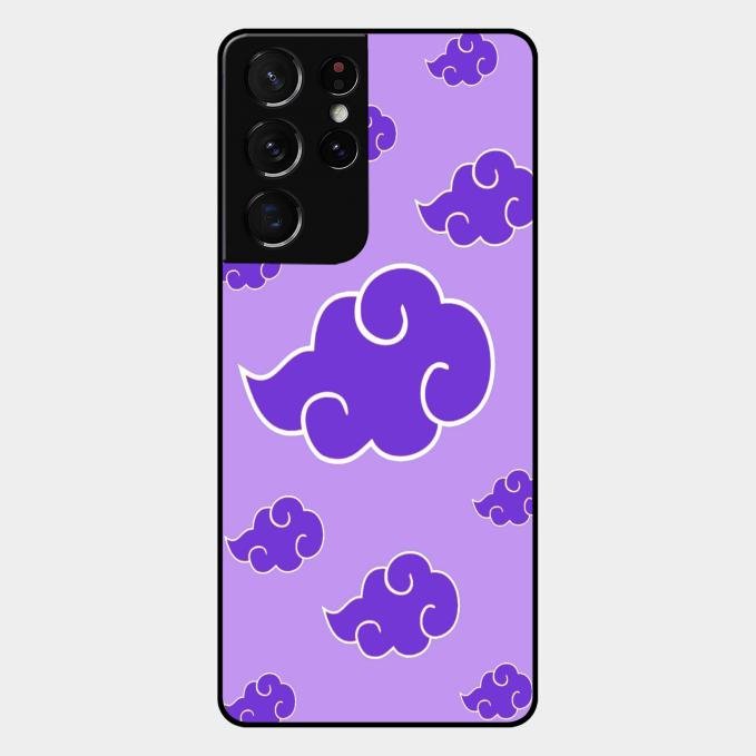 Purple Cloud Mobile Glass Phone Case For Samsung Galaxy S21 Ultra