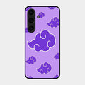 Purple Cloud Mobile Glass Phone Case For Samsung Galaxy S25 Plus 5G