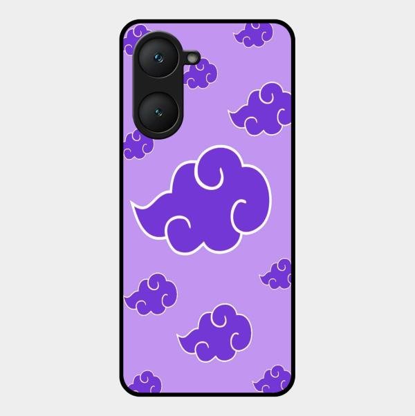 Purple Cloud Mobile Glass Phone Case For Vivo T3 Lite 5G