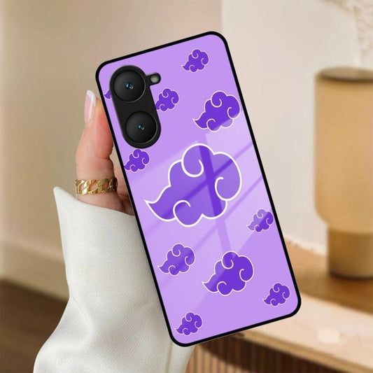 Purple Cloud Mobile Glass Phone Case For iQOO