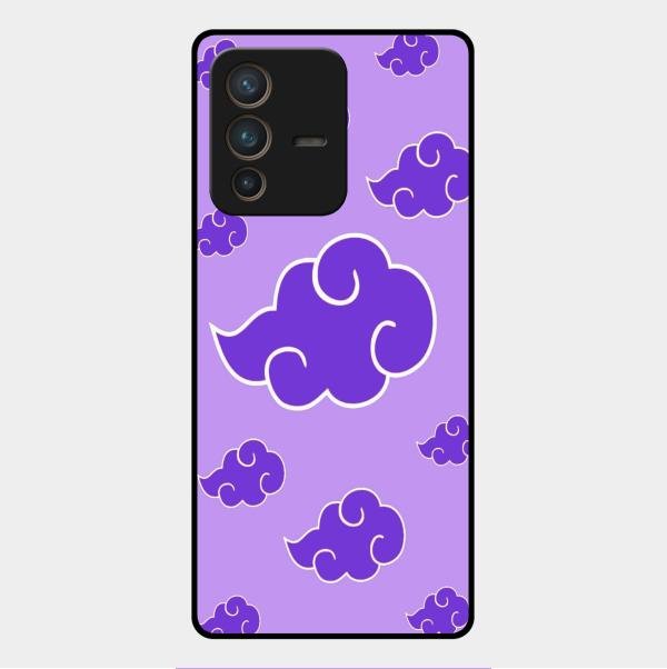 Purple Cloud Mobile Glass Phone Case For Vivo V23 Pro 5G