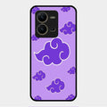 Purple Cloud Mobile Glass Phone Case For Vivo V25 5G