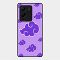 Purple Cloud Mobile Glass Phone Case For Vivo V25 Pro 5G