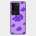Purple Cloud Mobile Glass Phone Case For Vivo V29 5G