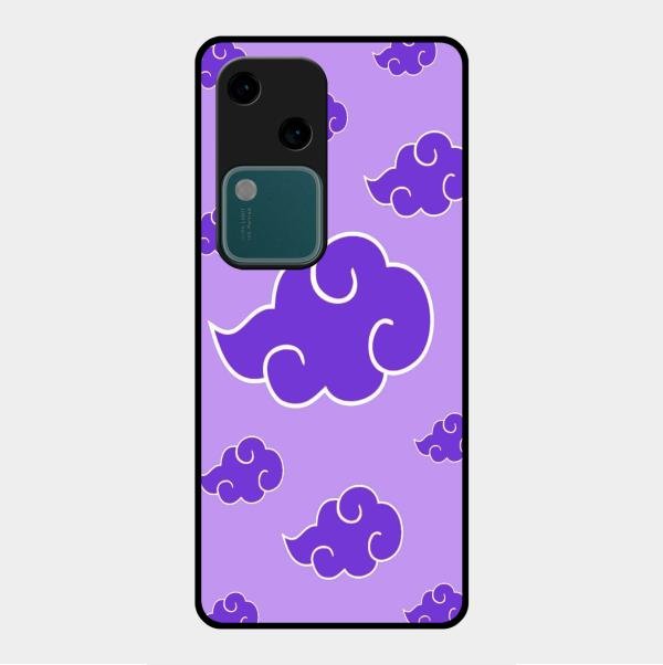 Purple Cloud Mobile Glass Phone Case For Vivo V30 5G