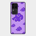 Purple Cloud Mobile Glass Phone Case For Vivo V30 Pro 5G