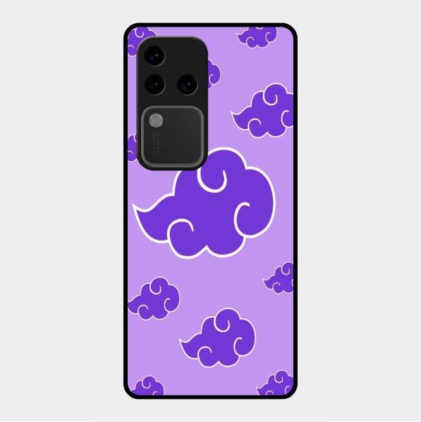Purple Cloud Mobile Glass Phone Case For Vivo V30 Pro 5G