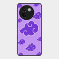 Purple Cloud Mobile Glass Phone Case For Vivo V30E 5G