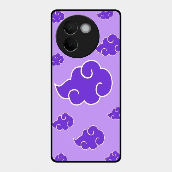 Purple Cloud Mobile Glass Phone Case For Vivo V30E 5G