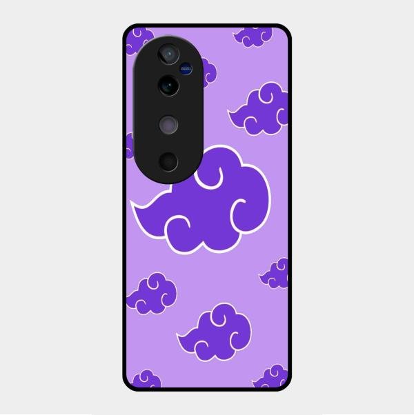 Purple Cloud Mobile Glass Phone Case For Vivo V40 5G